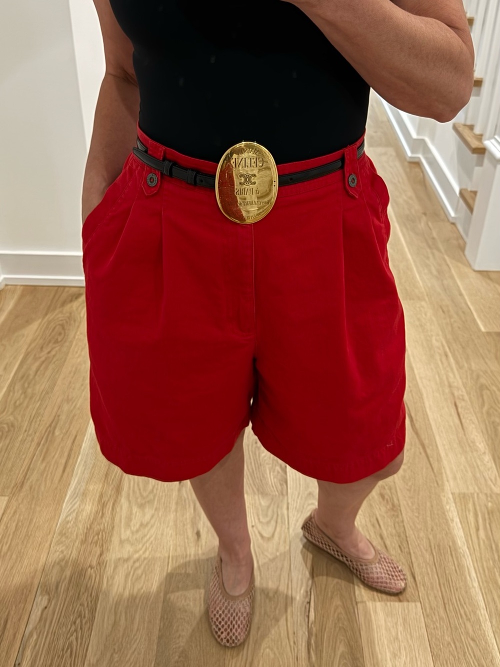 Vintage LizSport High-Waist Pleated Shorts